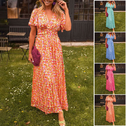 💐 50% de réduction 🌸 Robe florale vintage pour femmes