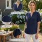 👕 50% DE RÉDUCTION! 🌸 Top Ample Uni à Manches Courtes – Tissu Léger, Coupe Décontractée & Polyvalent ✨